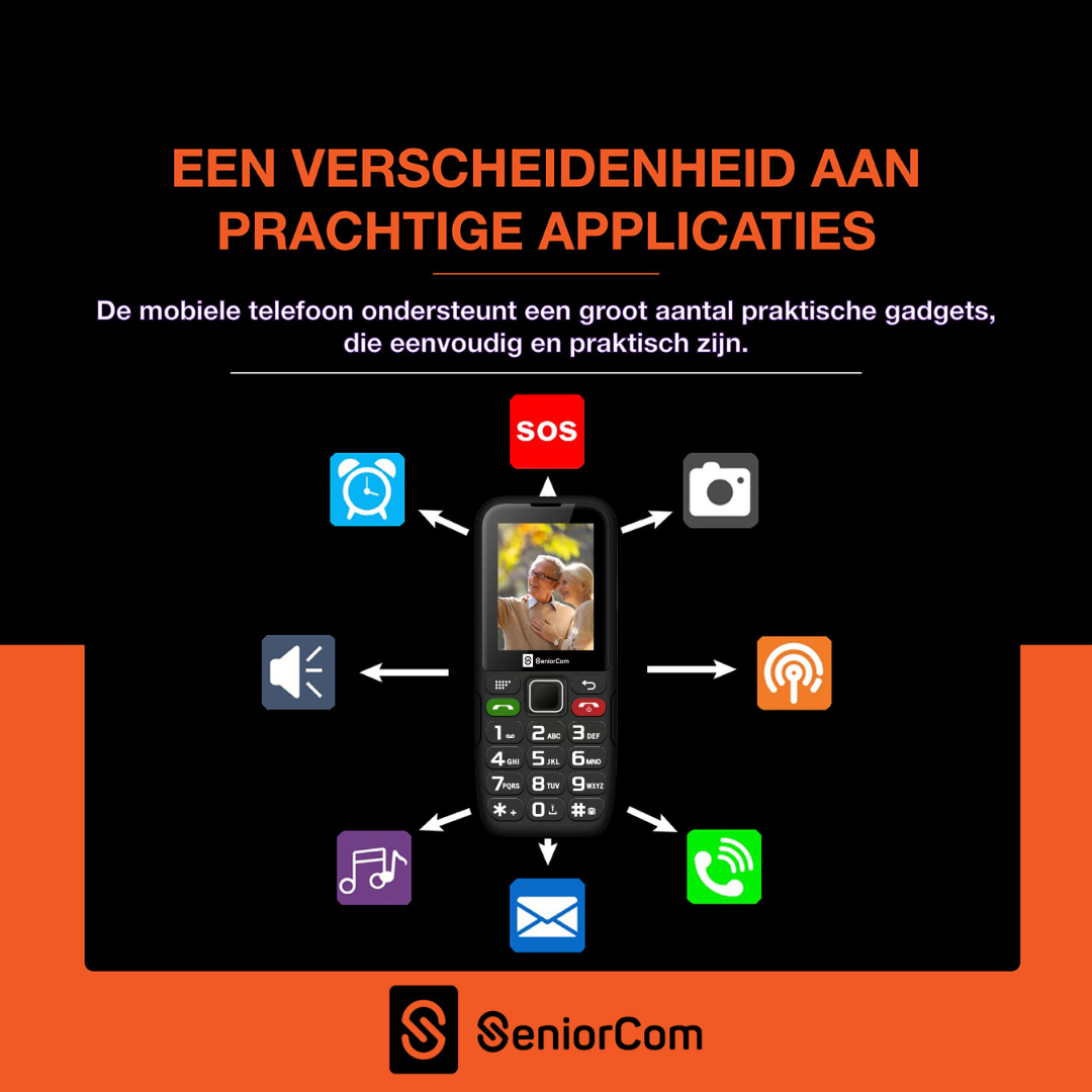 SeniorCom T24 Seniorentelefoon 4G met noodknop en camera