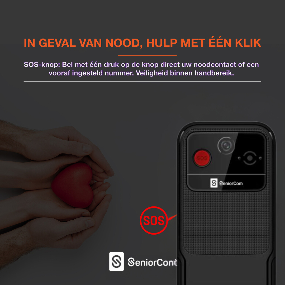SeniorCom T24 Seniorentelefoon 4G met noodknop en camera