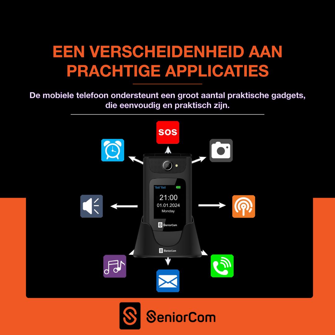 SeniorCom F24 - 4G Seniorentelefoon met Noodknop & Camera