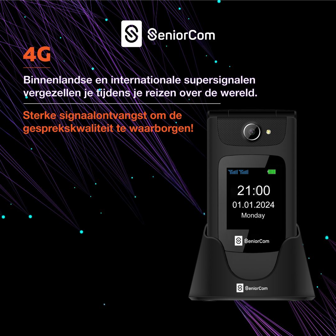 SeniorCom F24 - 4G Seniorentelefoon met Noodknop & Camera