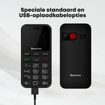 SeniorCom F183 Eenvoudige Seniorenmobiel met Grote Toetsen en SOS Noodfunctie