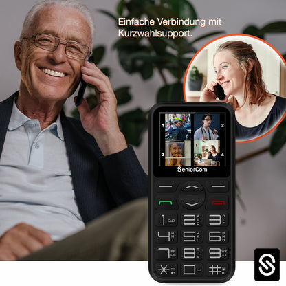 SeniorCom F183 - Senioren-Handy mit SOS-Taste und Ladestation