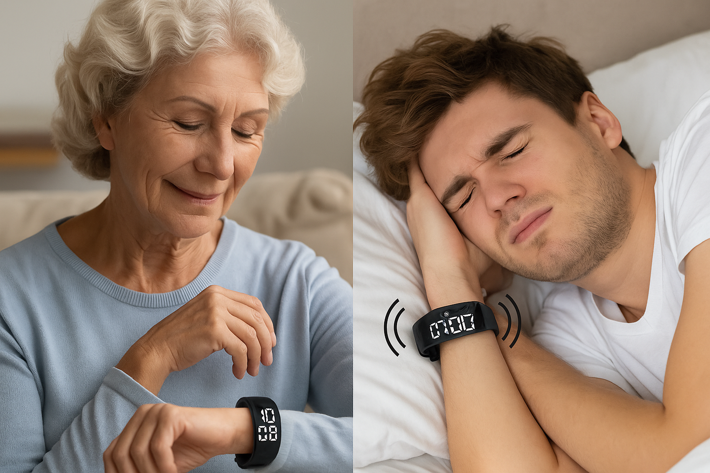 SeniorCom Trillende Alarm Armband – Slimme Herinneringsarmband met 15 Instelbare Alarms